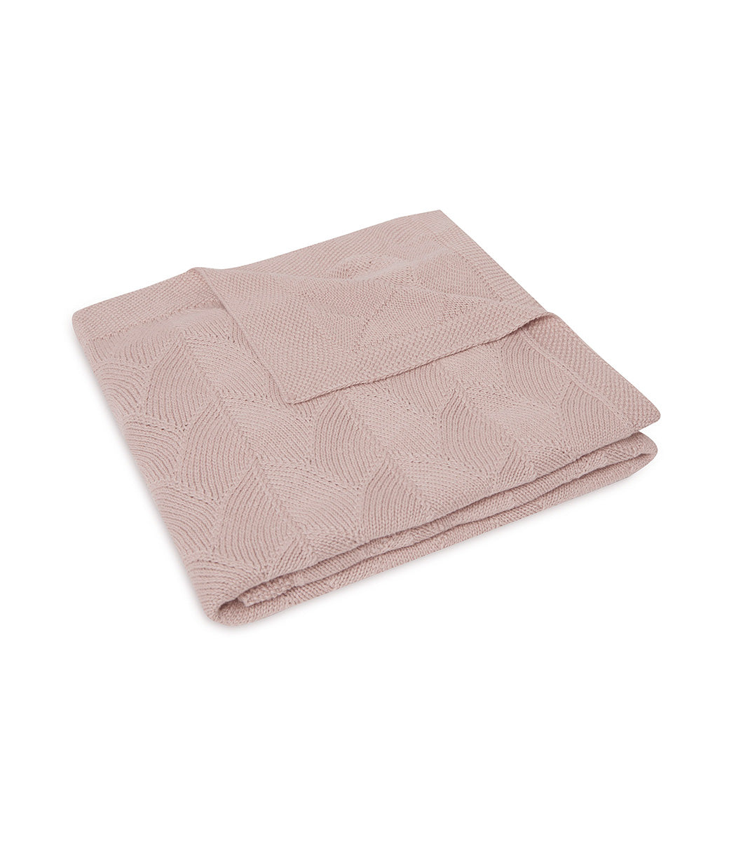Deken // Shell knit - Wild rose (GOTS)