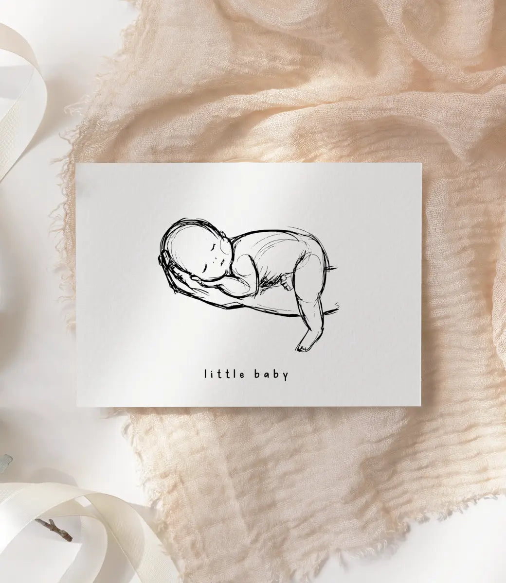 Kaartje A6 // Little baby World of Mina