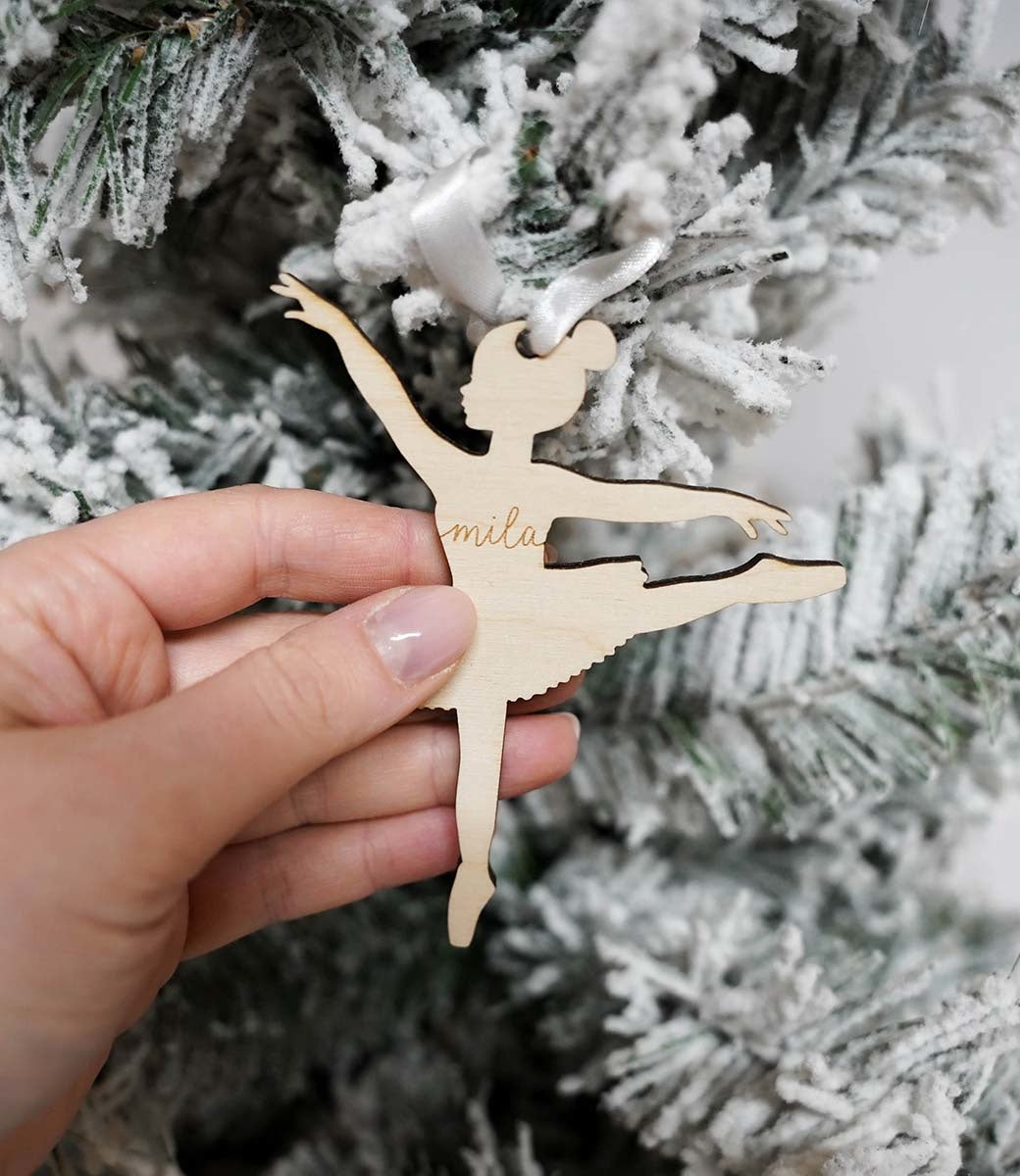 Christmas pendant // Ballerina - with name