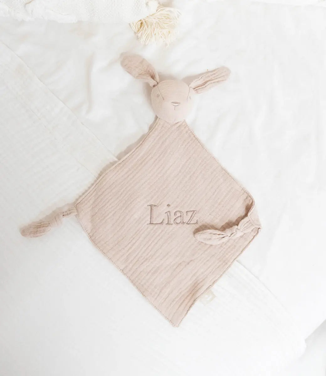 Speendoekje geborduurd // Bunny - Nougat Jollein