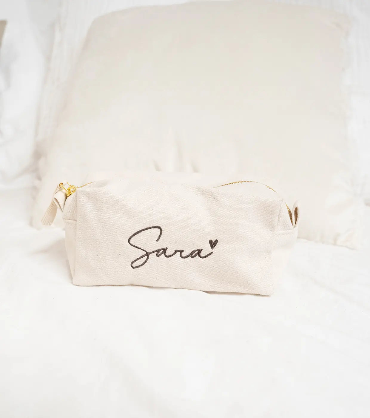 Geborduurd toiletzakje City // met naam - klein World of Mina