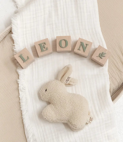 Houten naamblokken // Times 3D - olive World of Mina