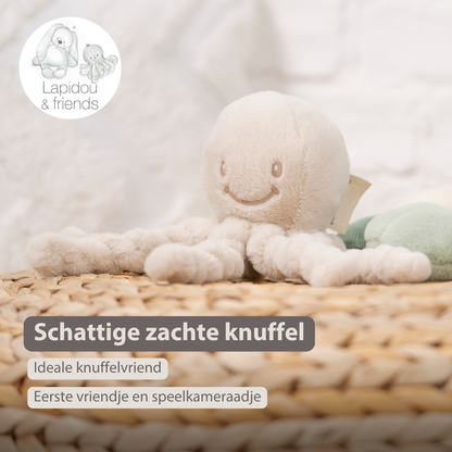 Lapidou Doudou Knuffel Octopus - Zand