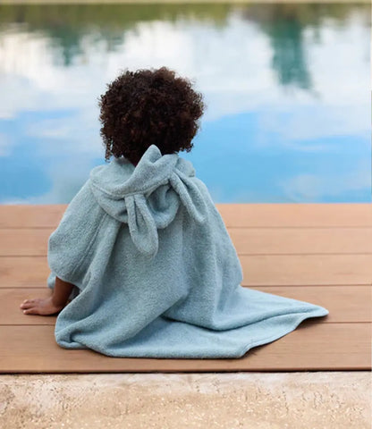 Badponcho bunny // Sea green Jollein