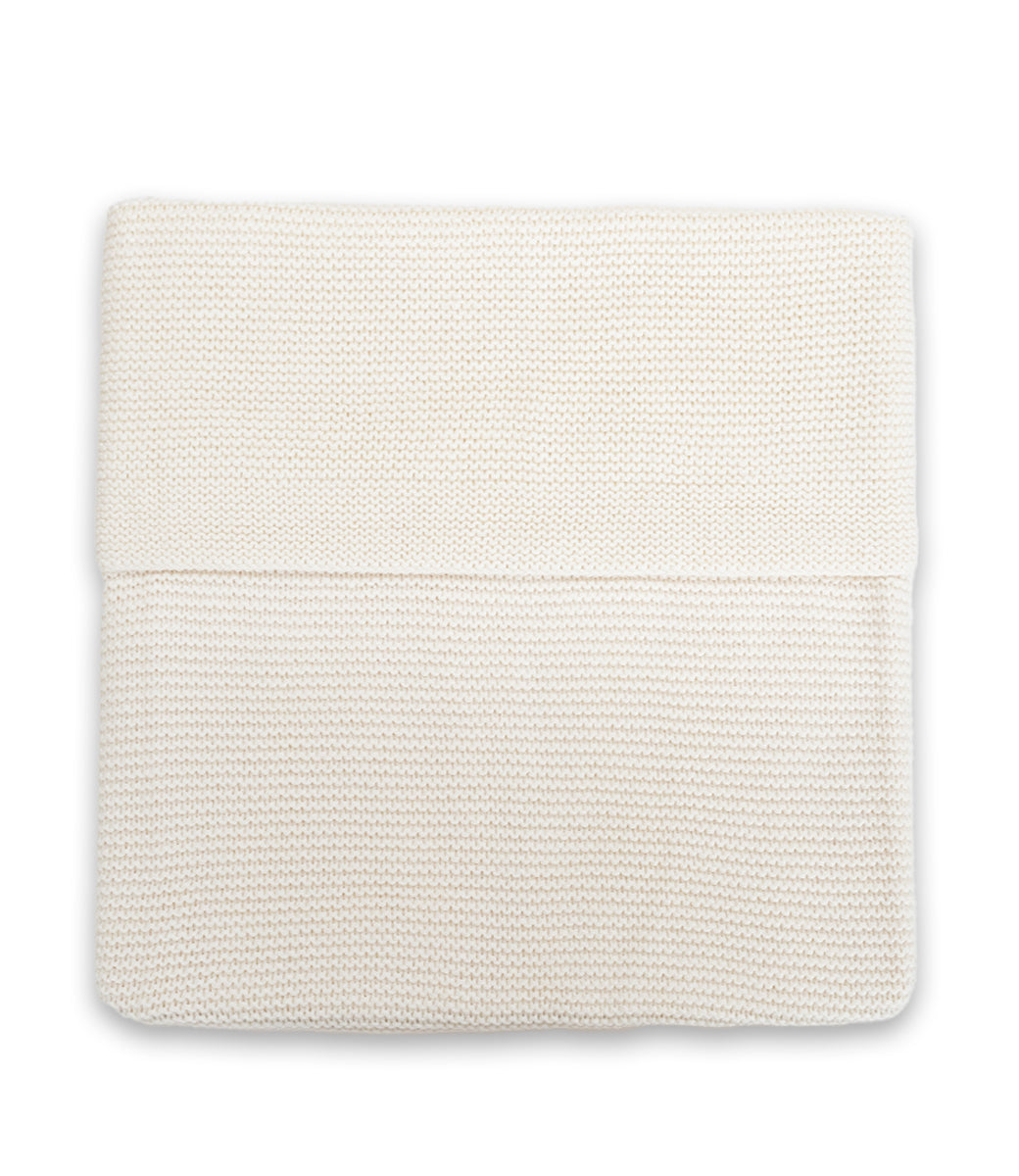 Babydeken incl. naam borduren  // Basic knit - Ivory