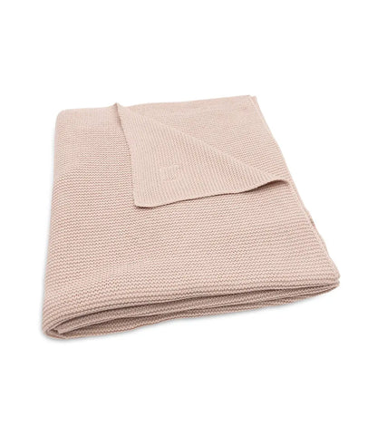 Babydeken incl. naam borduren // Basic knit - Wild rose Jollein