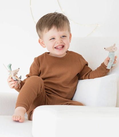 Rib pyjama // caramel World of Mina