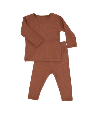 Rib pyjama // caramel World of Mina