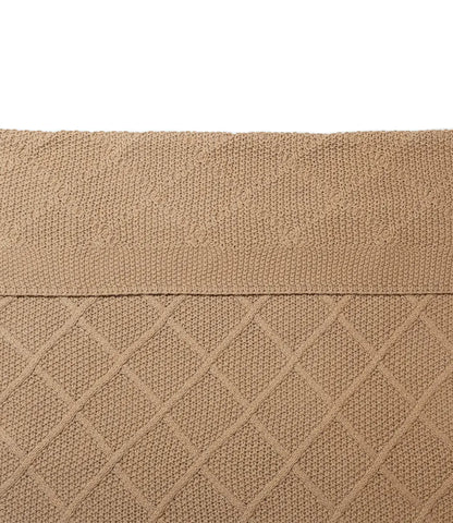 Check knit deken - biscuit Jollein