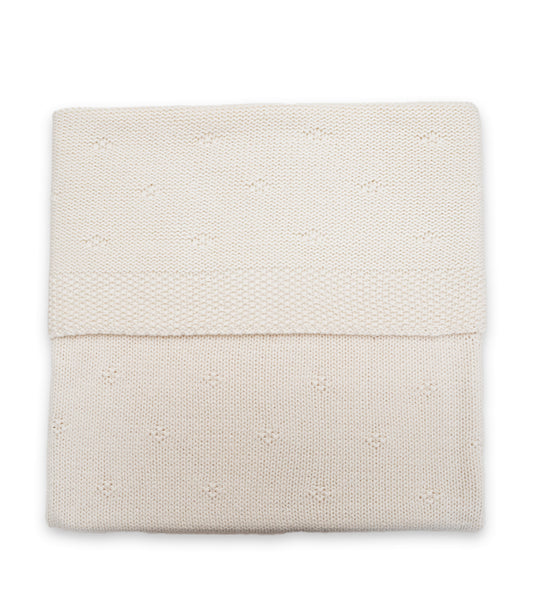 Cosy knit deken - ivory