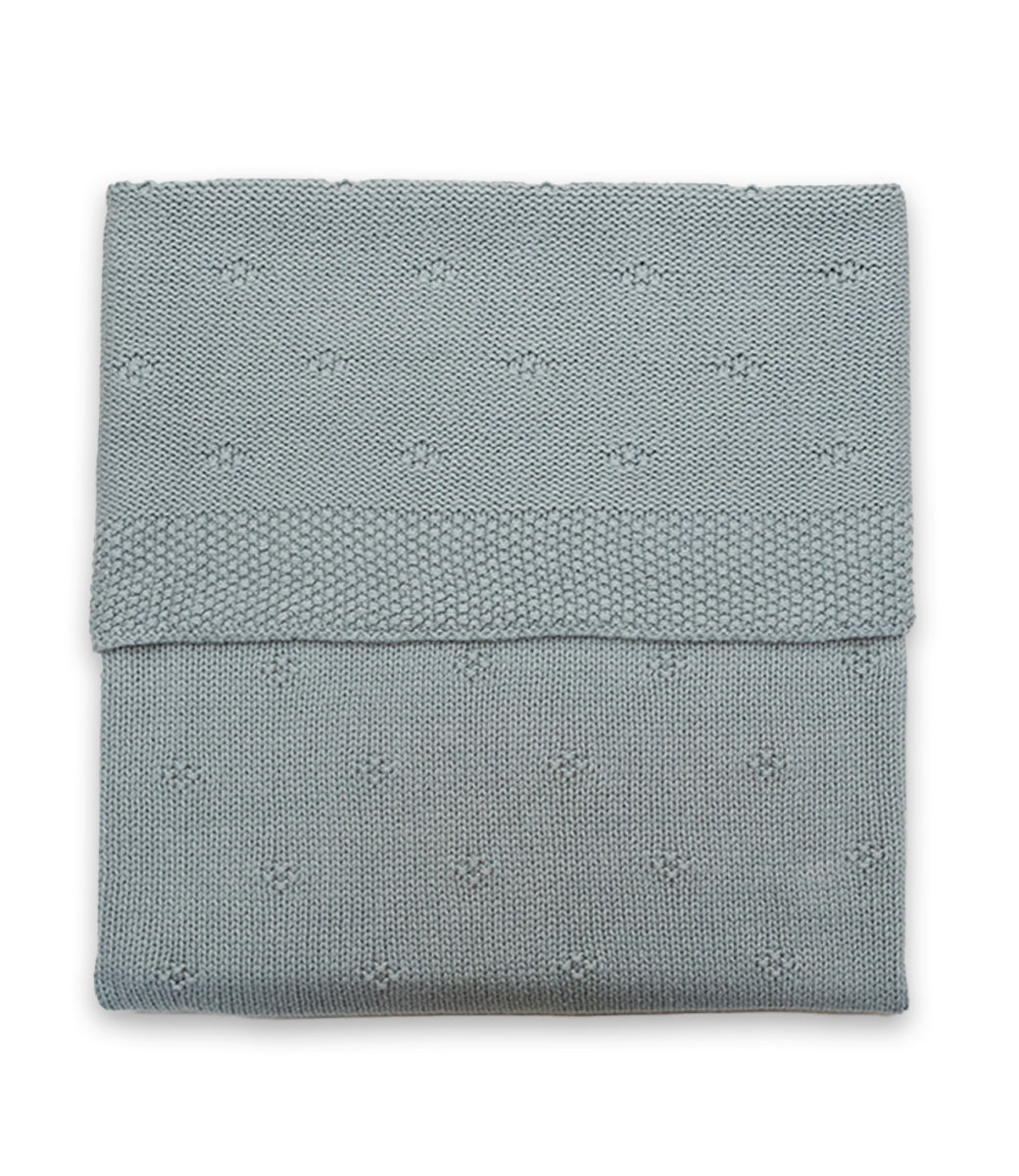 Cosy knit deken - sea green