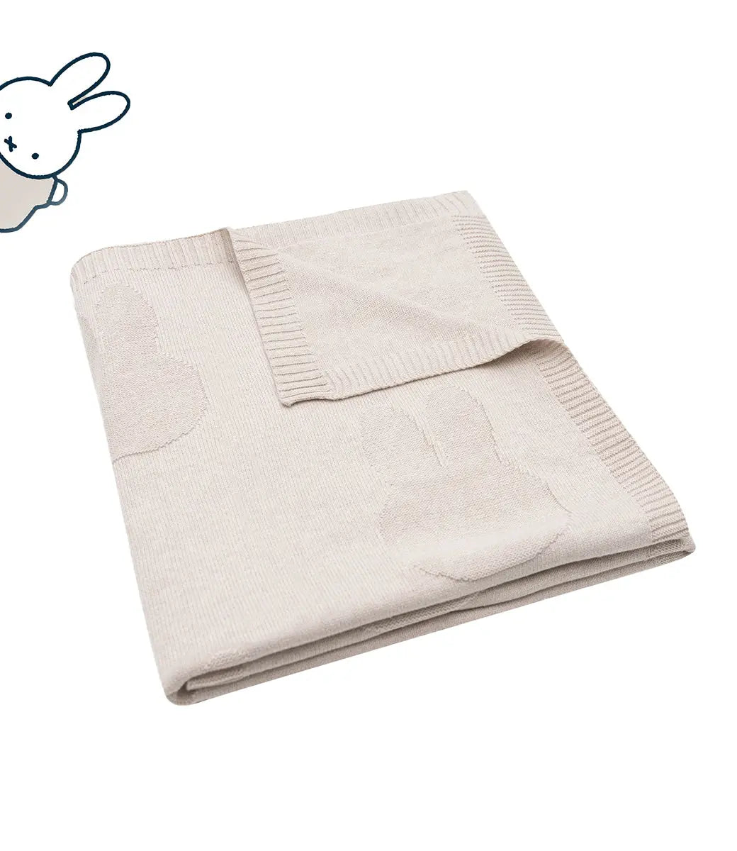 Nijntje deken incl. naam borduren // knit - nougat Jollein