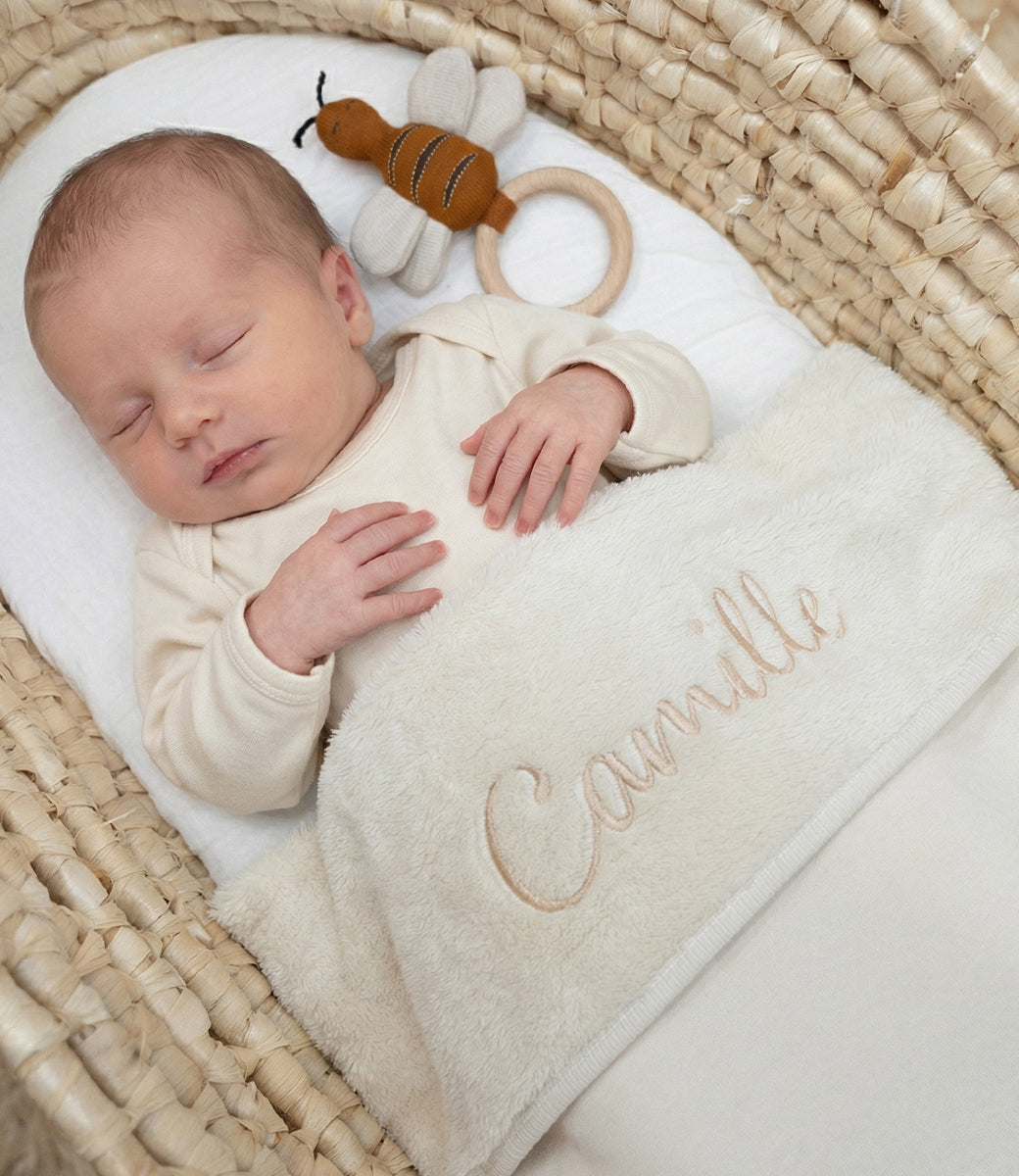 Babydeken cradle // Jersey-Sherpa - oatmeal