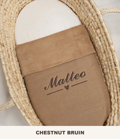 Winter deken incl. naam borduren // fleece basic knit - Biscuit Jollein