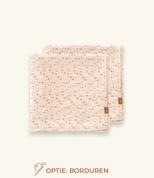 Hydrofiele doeken set 2 // Garden flowers - 70x60cm