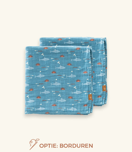 Hydrofiele doeken set 2 // Shark - 70x60cm