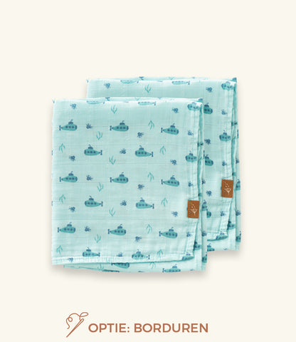 Hydrofiele doeken set 2 // Submarine - 70x60cm