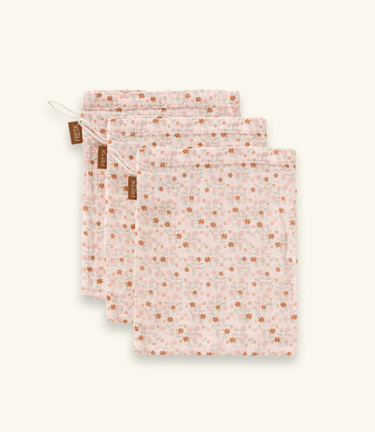 Hydrofiele washandjes set van 3 // Garden flowers