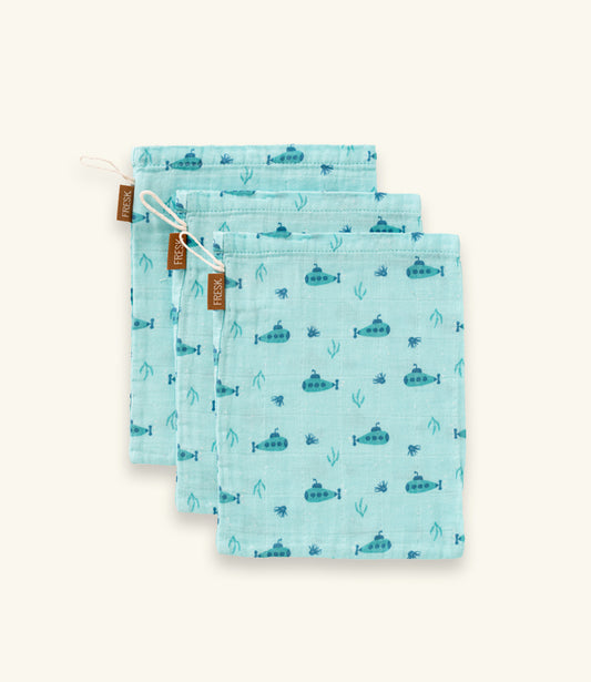 Hydrofiele washandjes set van 3 // Submarine