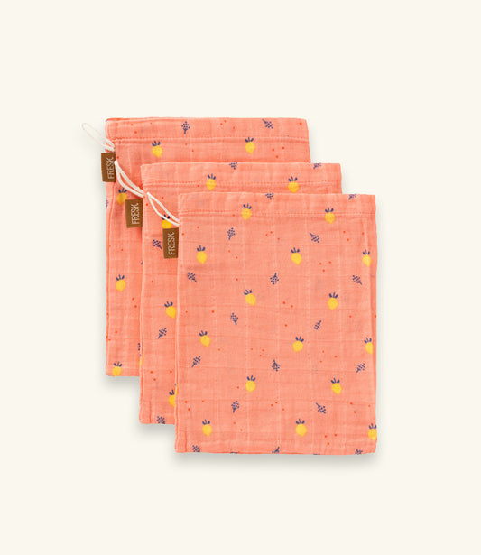 Hydrofiele washandjes set van 3 // Summer fruit