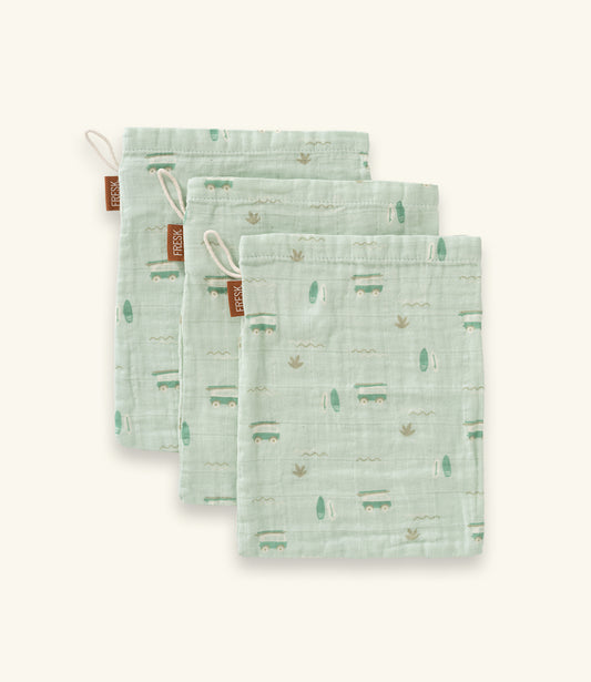 Hydrofiele washandjes set van 3 // Surfboy