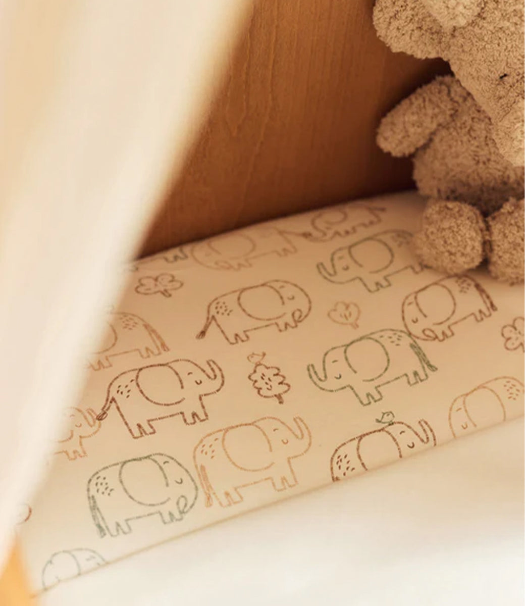 Hoeslaken 60x120cm - Elephant tales