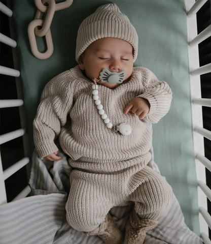 Muslin hoeslaken  - Roman green Mushie