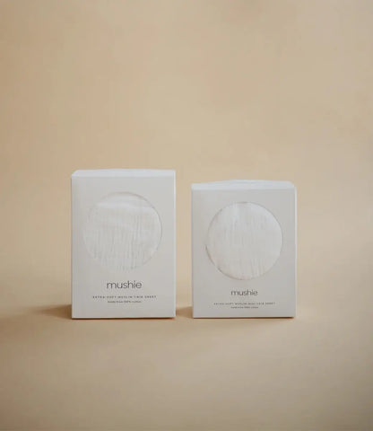 Muslin hoeslaken  - White Mushie