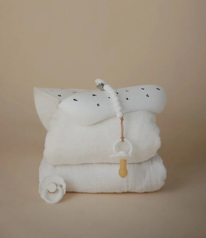 Muslin hoeslaken  - White Mushie