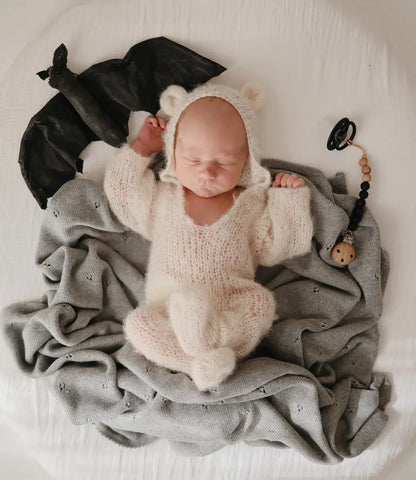 Muslin hoeslaken  - White Mushie