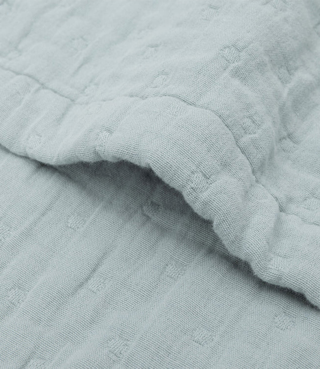 Zomerdeken hydrofiel Jacquard // Sea green
