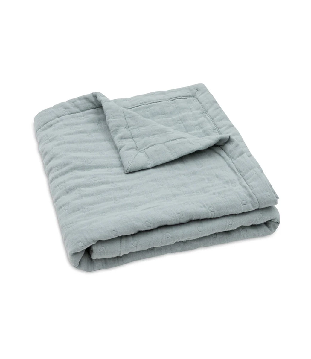 Zomerdeken hydrofiel Jacquard // Sea green
