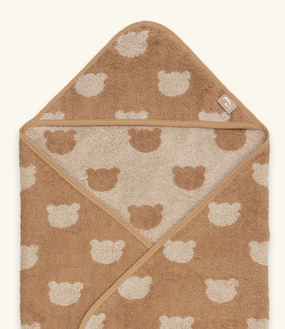 Badcape 75x75cm badstof Jacquard // Beer