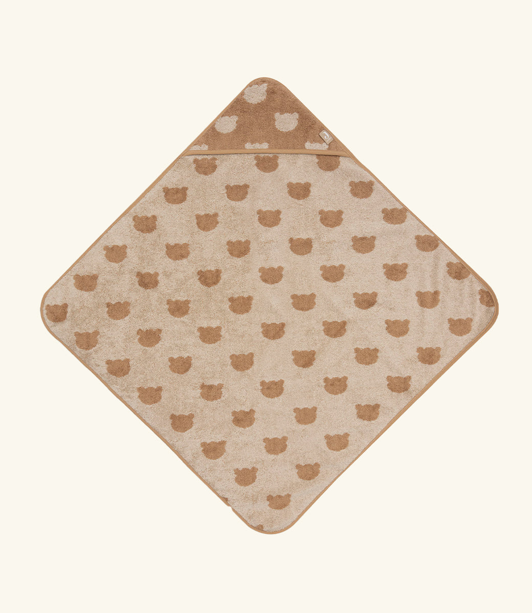 Badcape 75x75cm badstof Jacquard // Beer