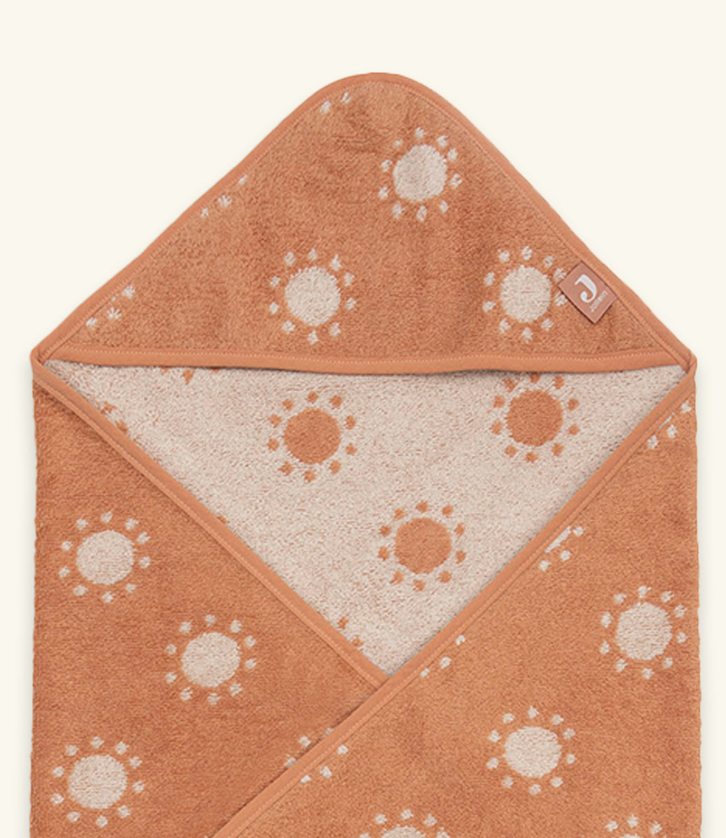 Badcape 75x75cm badstof Jacquard // Zon