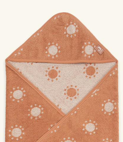 Badcape 75x75cm badstof Jacquard // Zon