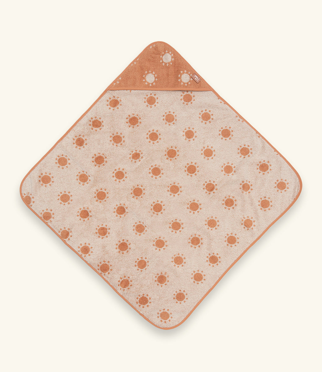 Badcape 75x75cm badstof Jacquard // Zon