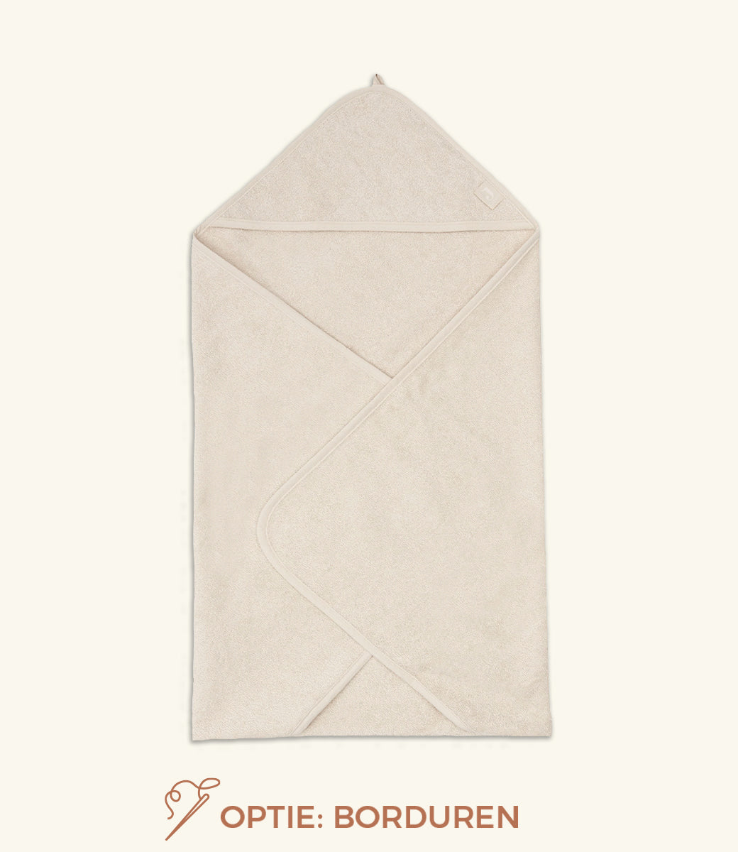 Badcape 75x75cm badstof - Sand