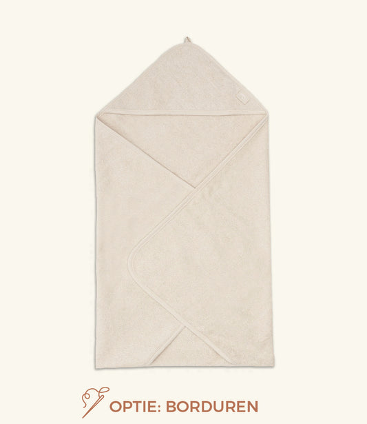 Badcape 75x75cm badstof - Sand