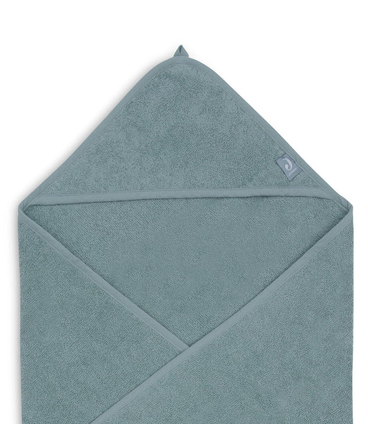Badcape 75x75cm badstof geborduurd // Sea green