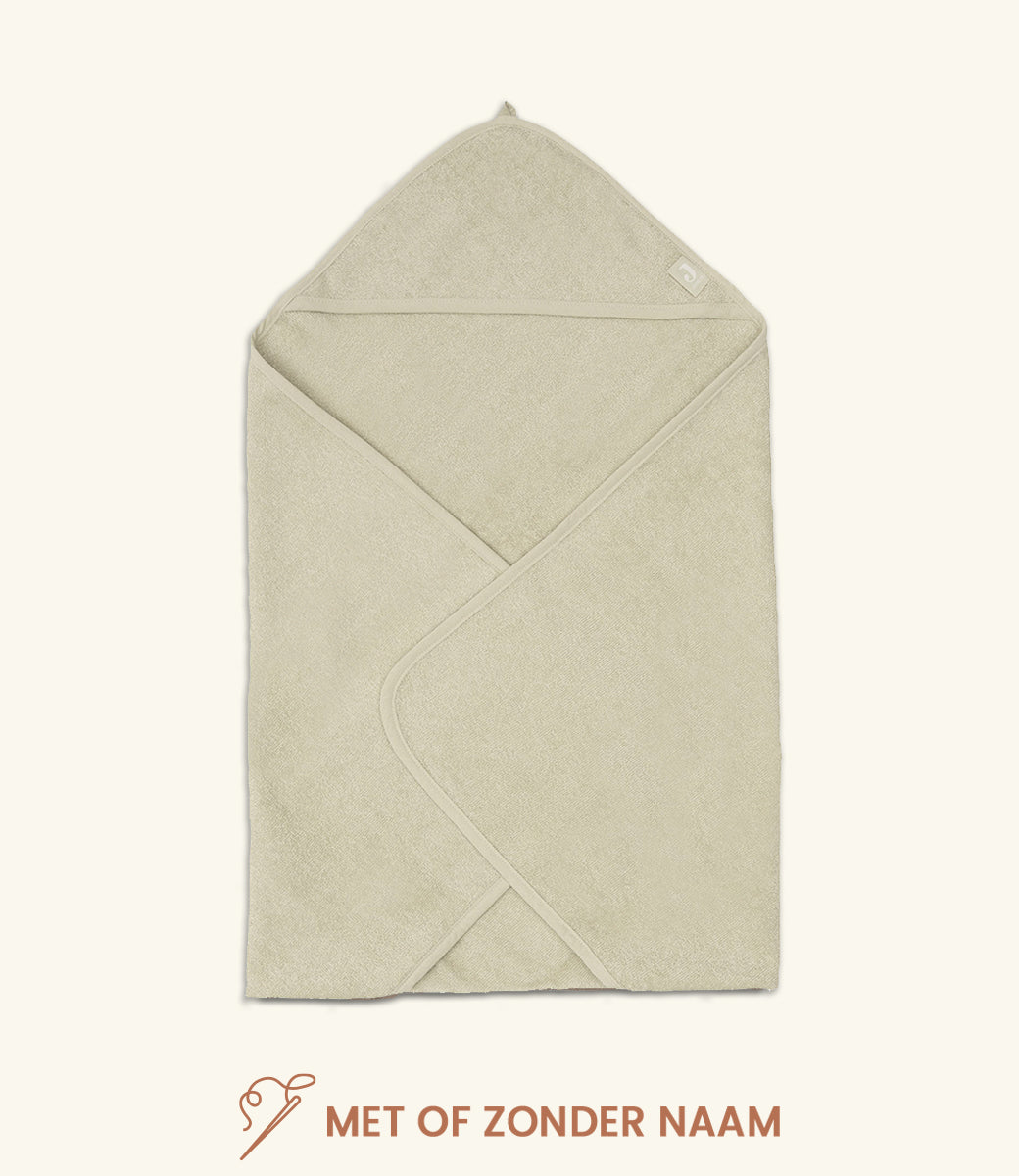 Badcape 75x75cm badstof - Soft Matcha