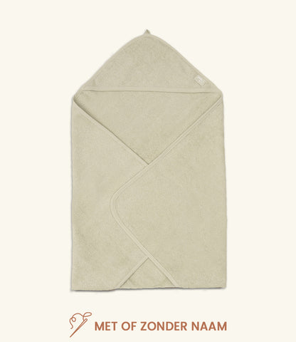 Badcape 75x75cm badstof - Soft Matcha