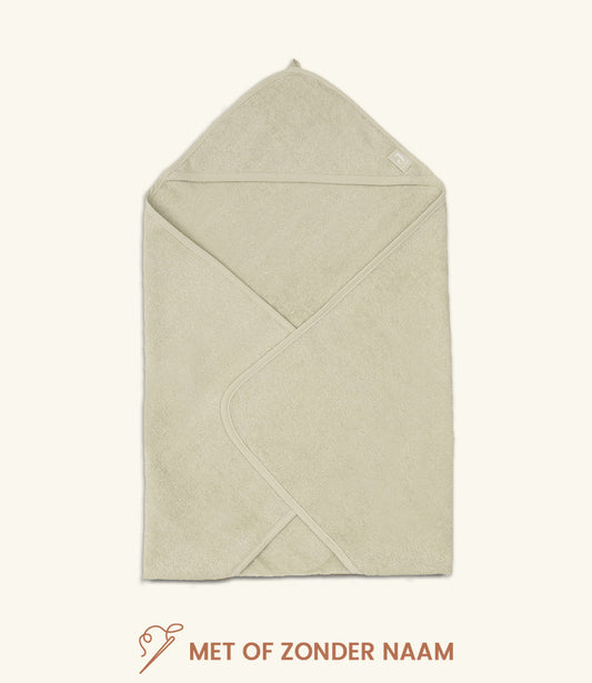 Badcape 75x75cm badstof - Soft Matcha