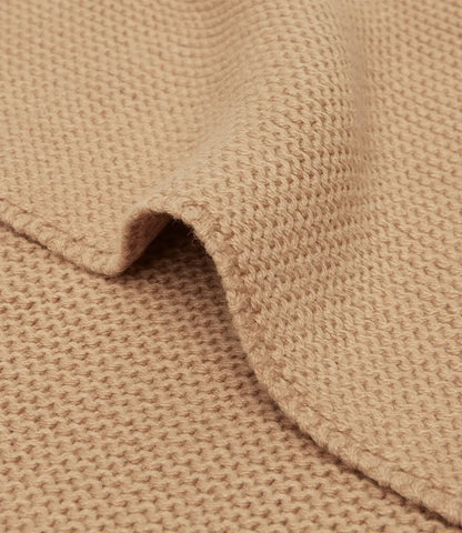 Babydeken incl. naam borduren // Basic knit - Biscuit Jollein