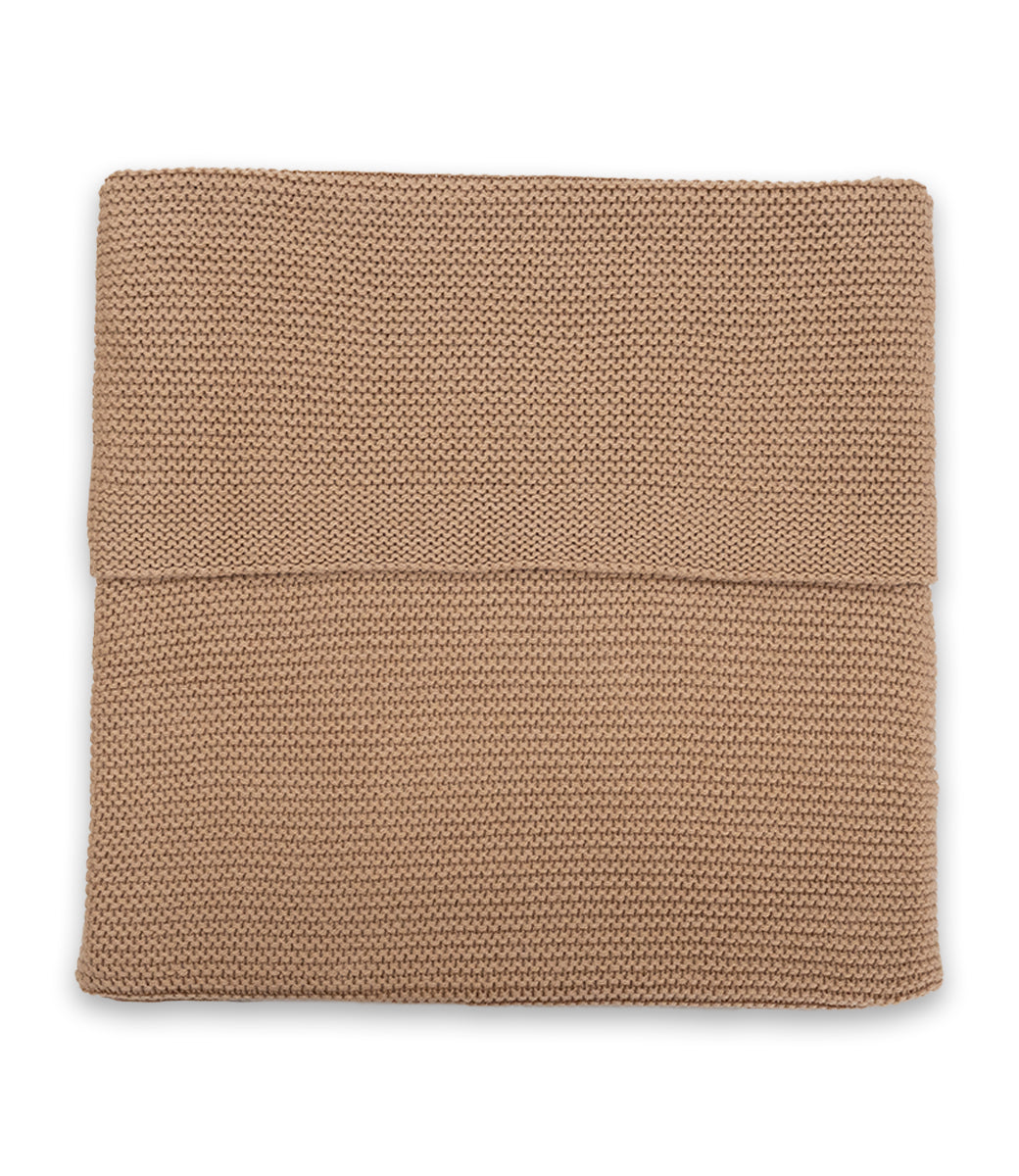 Babydeken incl. naam borduren // Basic knit - Biscuit