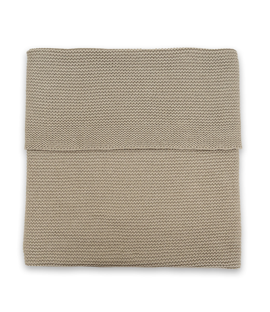 Babydeken incl. naam borduren // Basic knit - Olive green