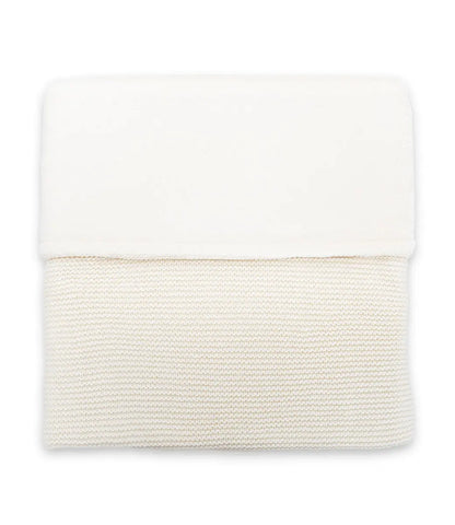 Winter deken incl. naam borduren // fleece basic knit - Ivory Jollein