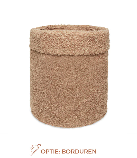 Boucle speelgoedmand geborduurd // Biscuit