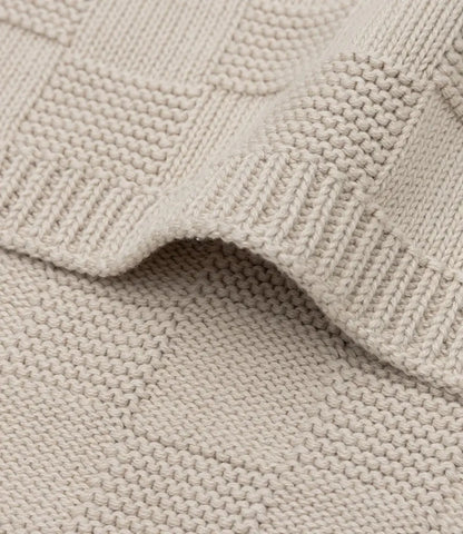 Babydeken Box knit - warm sand Jollein
