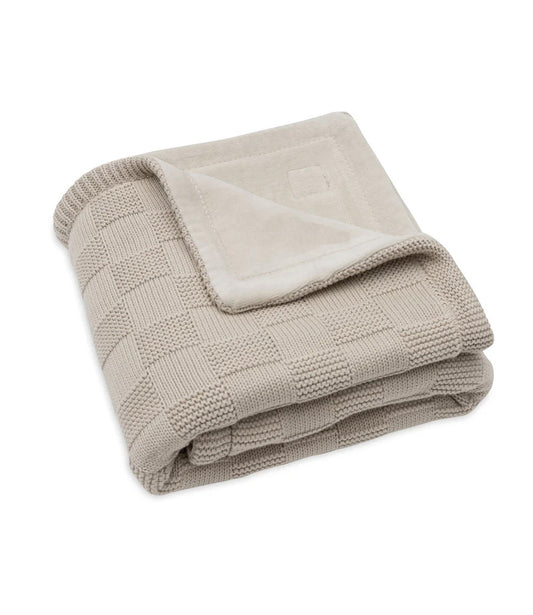 Winter babydeken //  Box knit - warm sand/velvet